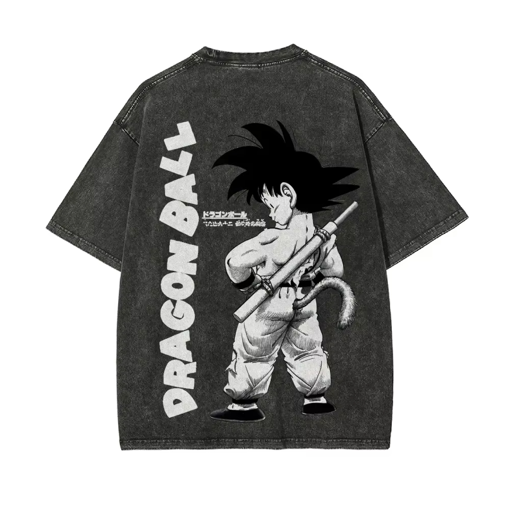 Summer 2026 Kids Clothing - 2026年夏 ドラゴンボール オーバーサイズTシャツ 高品質 100%コットン キッズ悟空
