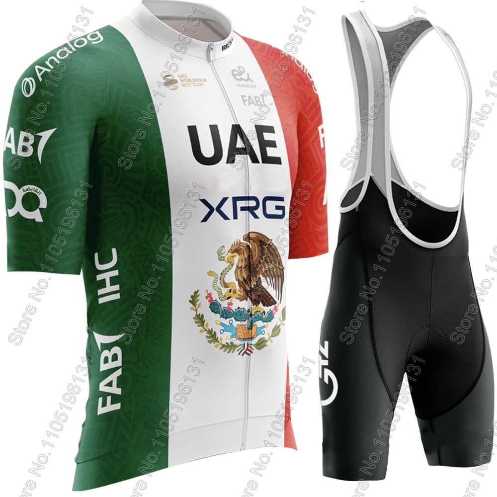 Summer Clothing Men Sale - UAE メキシコ 2026 チーム サイクリングジャージセット 半袖