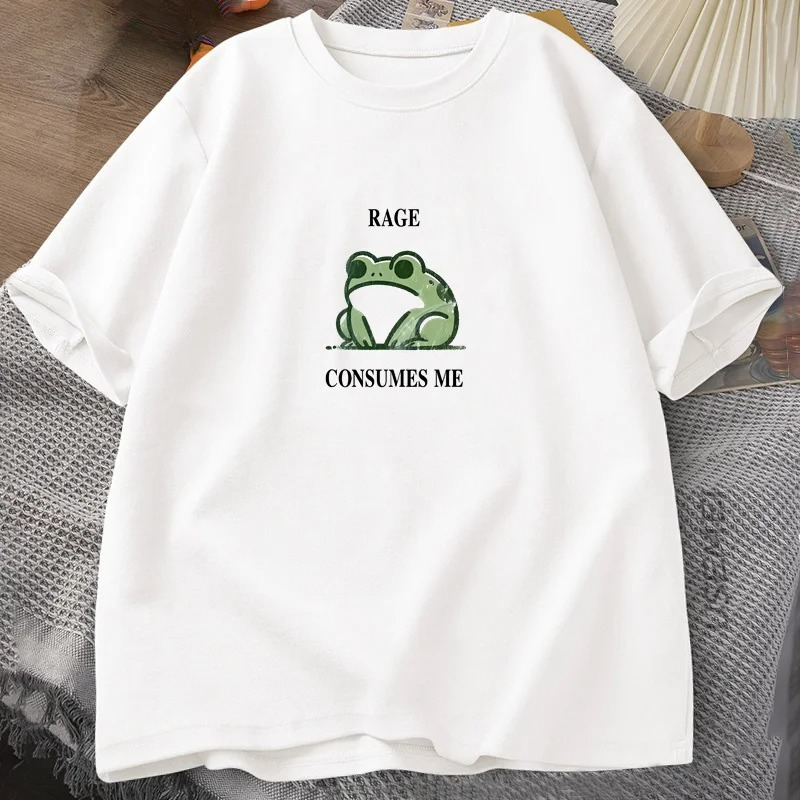 Yours Summer Clothing - 怒りが私を焼き尽くす カエル ヴィンテージ Tシャツ メンズ レディース