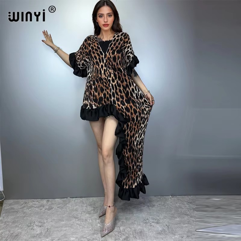 Summer Clothing H&M - WINYI レディース プリーツ マキシ丈 パーティードレス 変形デザイン