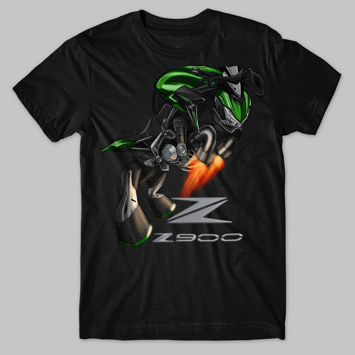 Japanese Summer Clothing Men - 古典的な日本のオートバイ Z900 雄牛インスピレーション Tシャツ綿 100% O