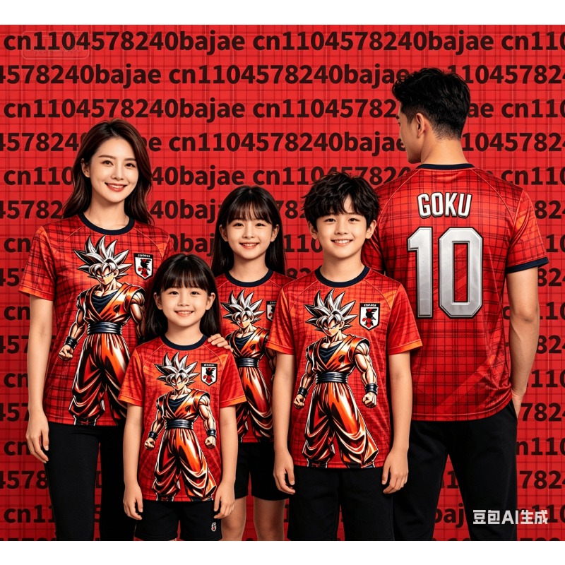 Summer 2026 Kids Clothing - 2026年夏新作 大人メンズ ドラゴンボール悟空 3Dプリント フットボールジャージ Tシャツ