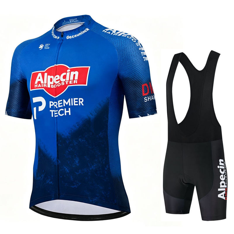 Summer Clothing Men Sale - Alpecin プロサイクリングジャージセット男性ビブショーツ自転車半袖 Bicicleta 服バイクマイヨ Ciclismo Hombre