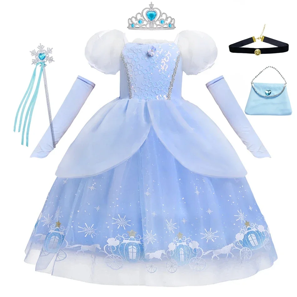 シンデレラプリンセスコスプレドレス女の子子供ボールガウンスパ - Yours Summer Clothing のレビューと価格