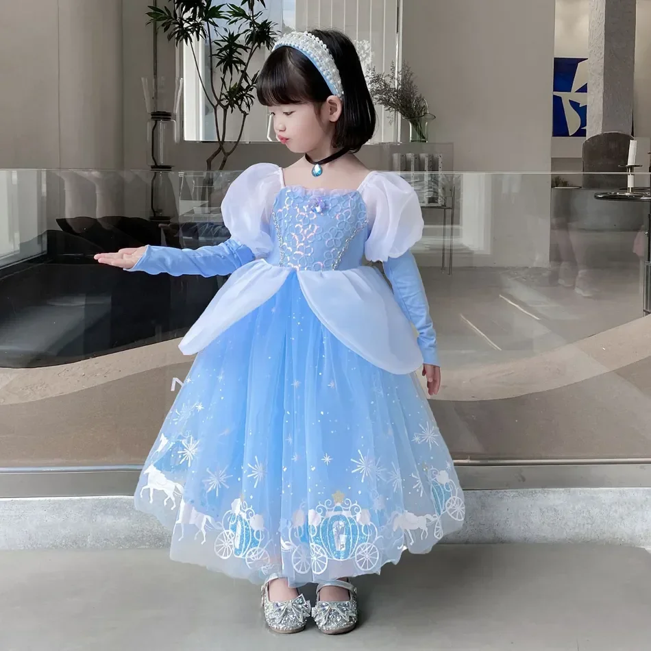 シンデレラプリンセスコスプレドレス女の子子供ボールガウンスパ - Yours Summer Clothing のレビューと価格