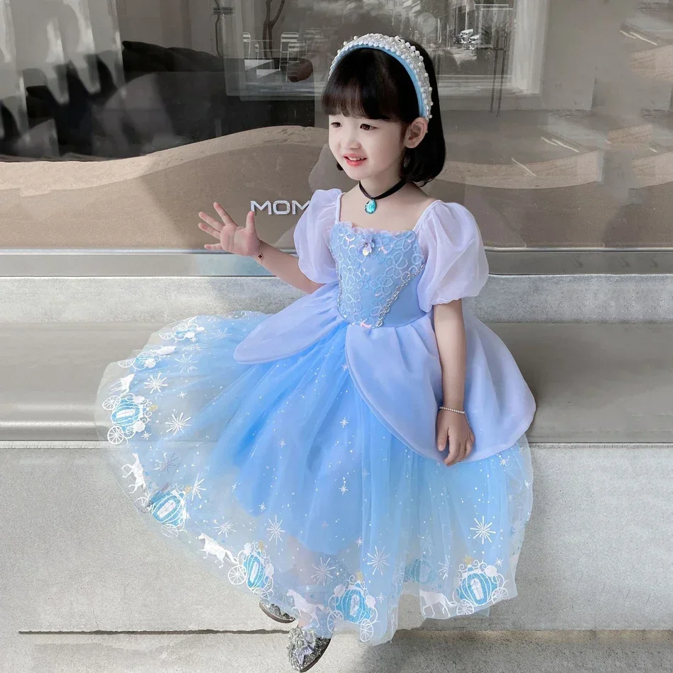 シンデレラプリンセスコスプレドレス女の子子供ボールガウンスパ - Yours Summer Clothing のレビューと価格