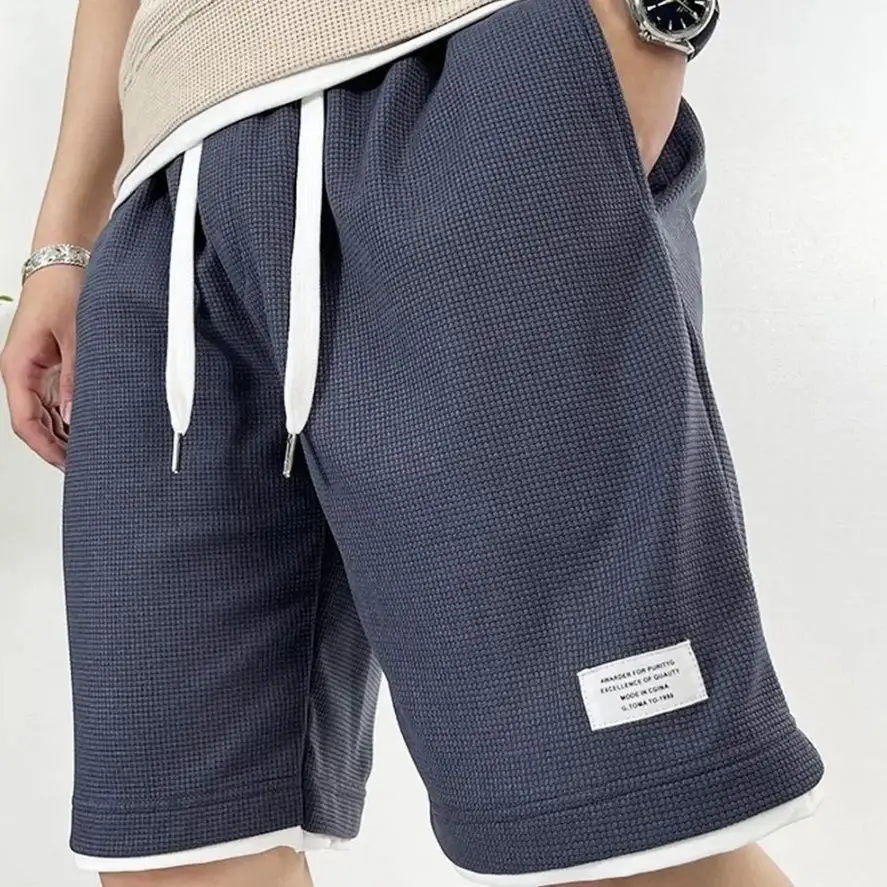 メンズ ショートパンツ ブラック ワッフル オーバーサイズ  - Summer Clothing Deals のレビューと価格