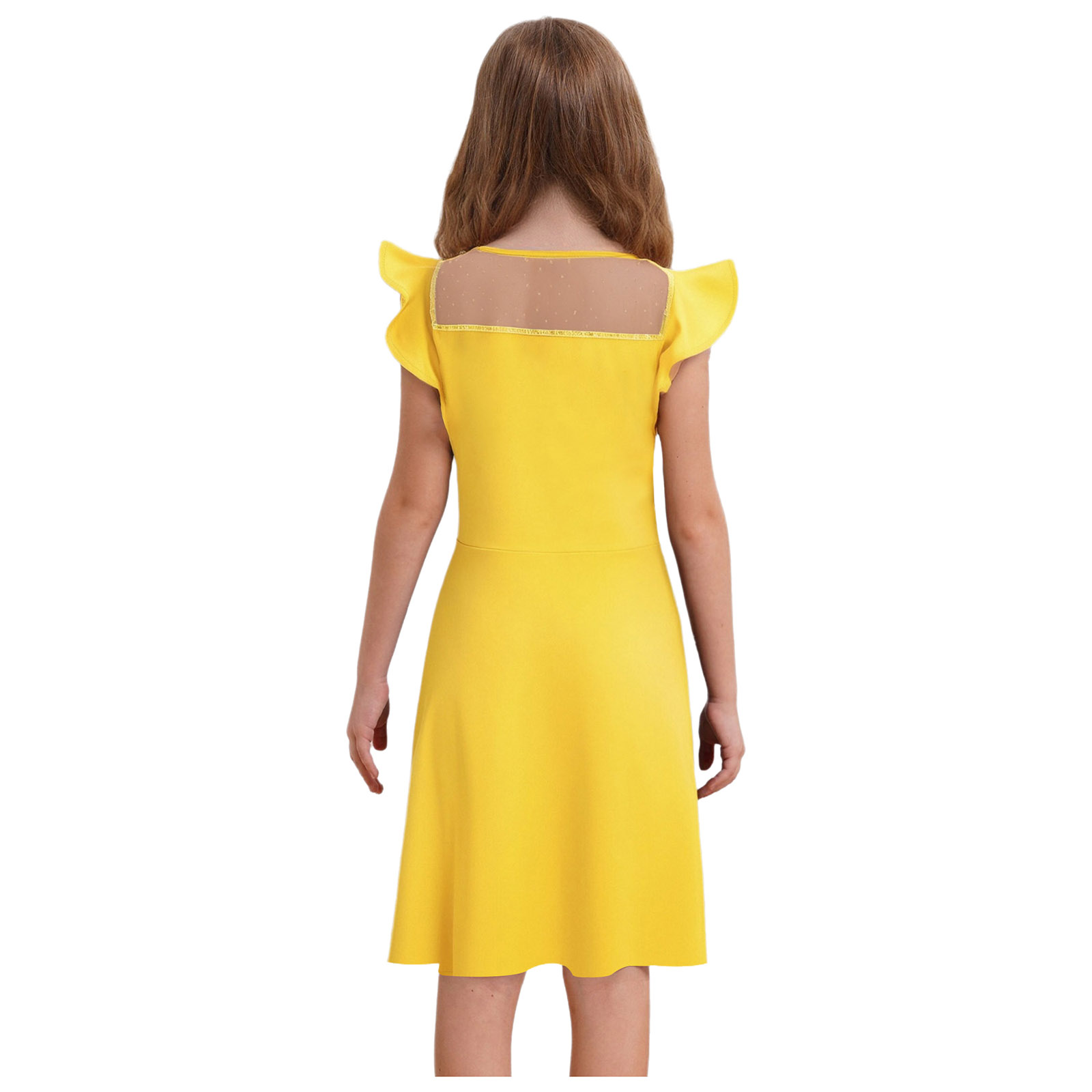 10代の女の子の夏のドレス、ラッフルスリーブ、ドット柄、シー - Yours Summer Clothing のレビューと価格