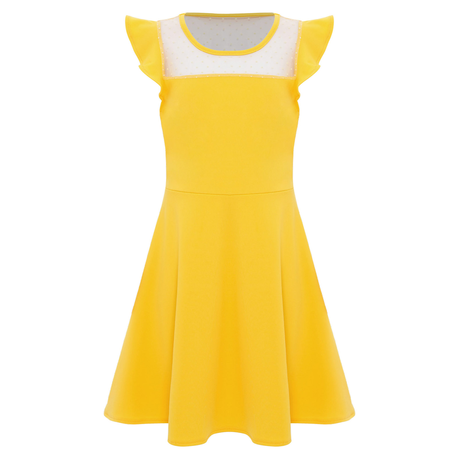 10代の女の子の夏のドレス、ラッフルスリーブ、ドット柄、シー - Yours Summer Clothing のレビューと価格