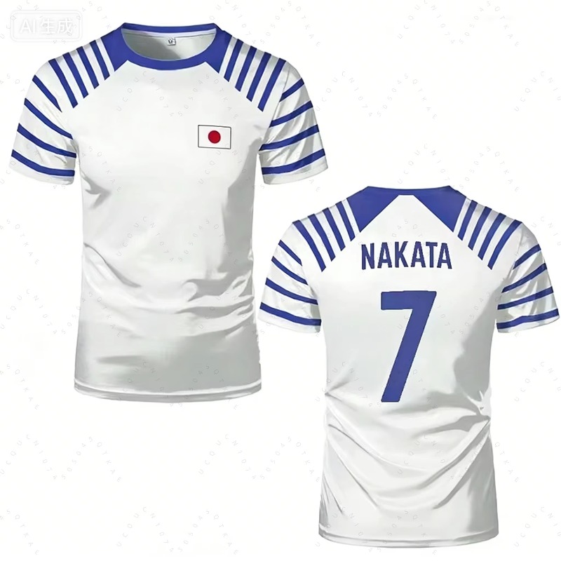 2026 ホットキャプテン翼アニメ男性女性 Tシャツ日本国旗 - Summer Edit Clothing のレビューと価格