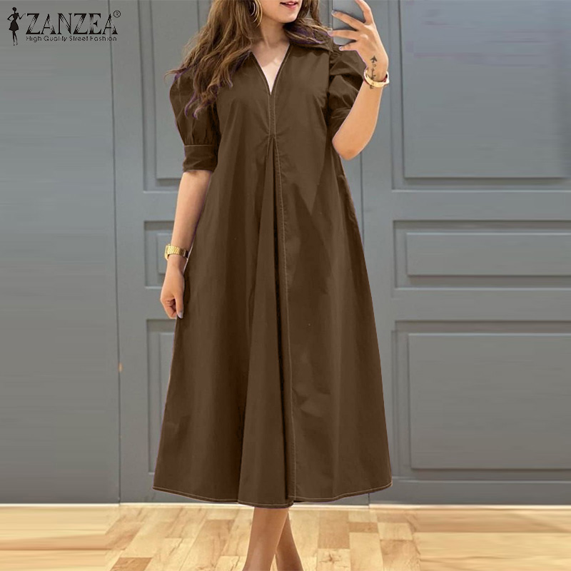 ZANZEA プラスサイズ 5XL レディースカジュアルミデ - Summer Clothing Bundle のレビューと価格