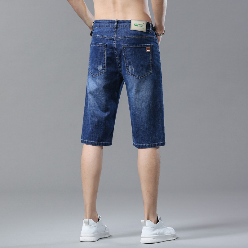 メンズショーツ夏ストレートデニムショーツブルービジネスファッ - Summer Clothing Office のレビューと価格