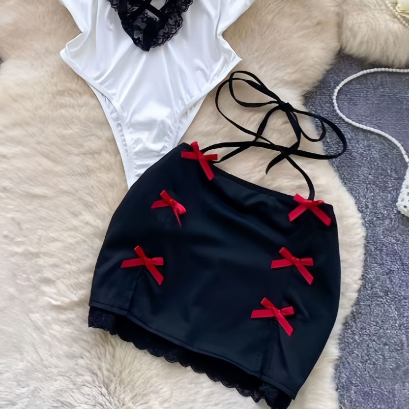 女性 2 ピースセット中空バックレスディープ V ワンピース - Summer Clothing Bundle のレビューと価格