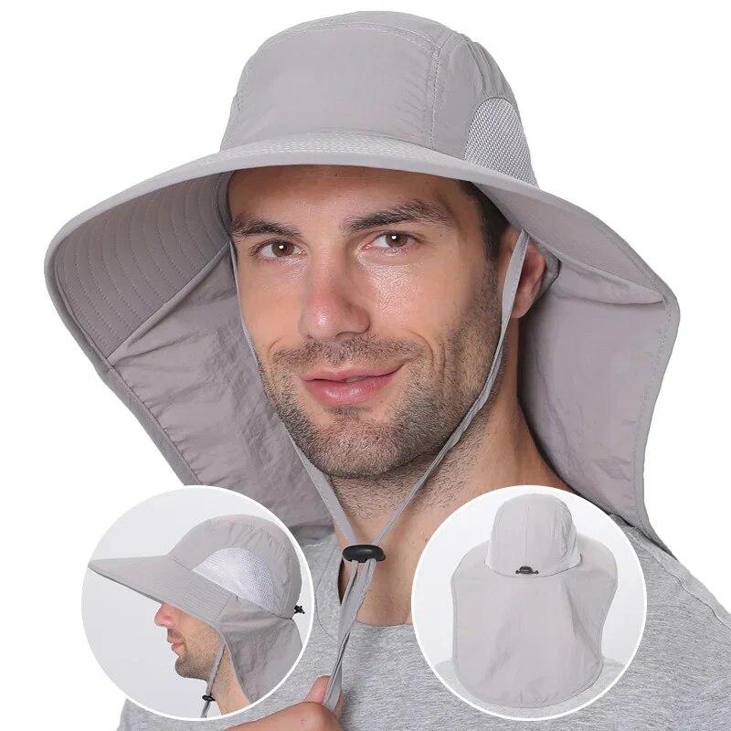 女性と男性のための広いつばの野球帽、日焼け止め、冷却ネックガ - Sun Hat Wide Brim のレビューと価格