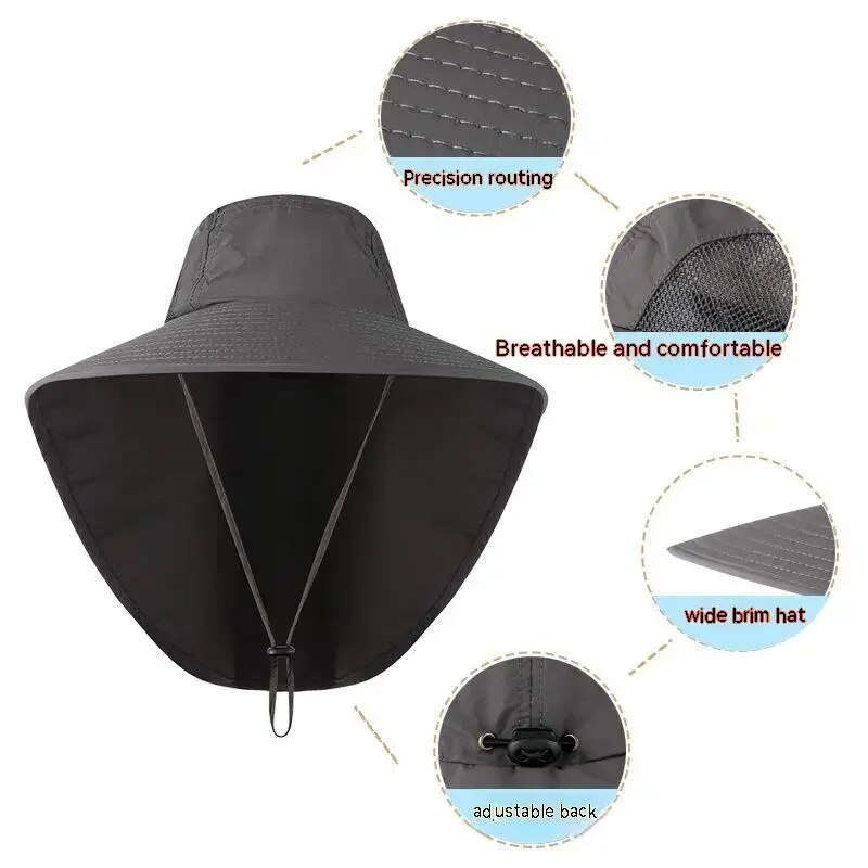 女性と男性のための広いつばの野球帽、日焼け止め、冷却ネックガ - Sun Hat Wide Brim のレビューと価格