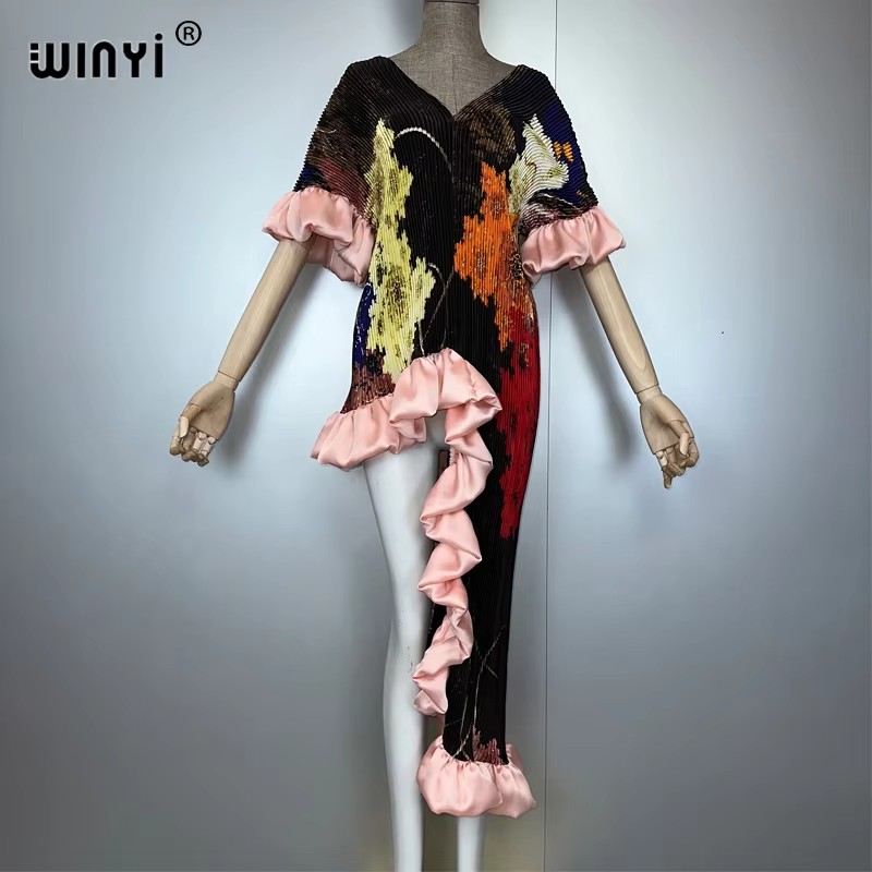 WINYI レディース プリーツ マキシ丈 パーティードレス - Summer Clothing H&M のレビューと価格