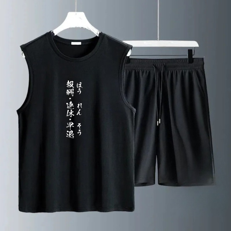 メンズタンクトップセット 2026年夏 速乾性 メンズセット - Summer Clothing For A Beach のレビューと価格