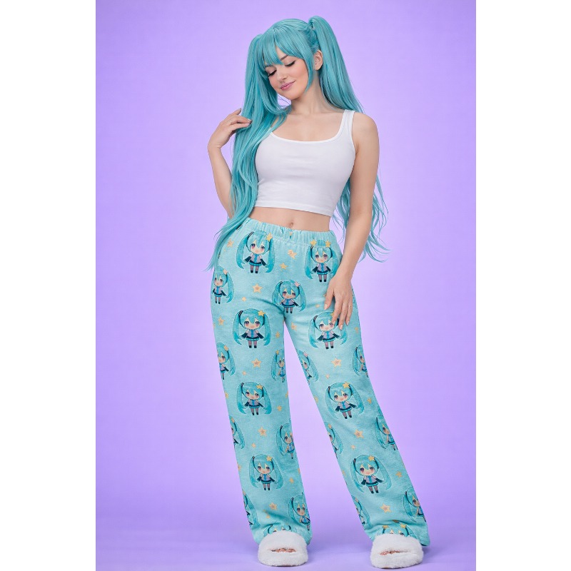 2026 夏ミク漫画フルオーバープリント大人子供パジャマパン - Summer Edit Clothing のレビューと価格