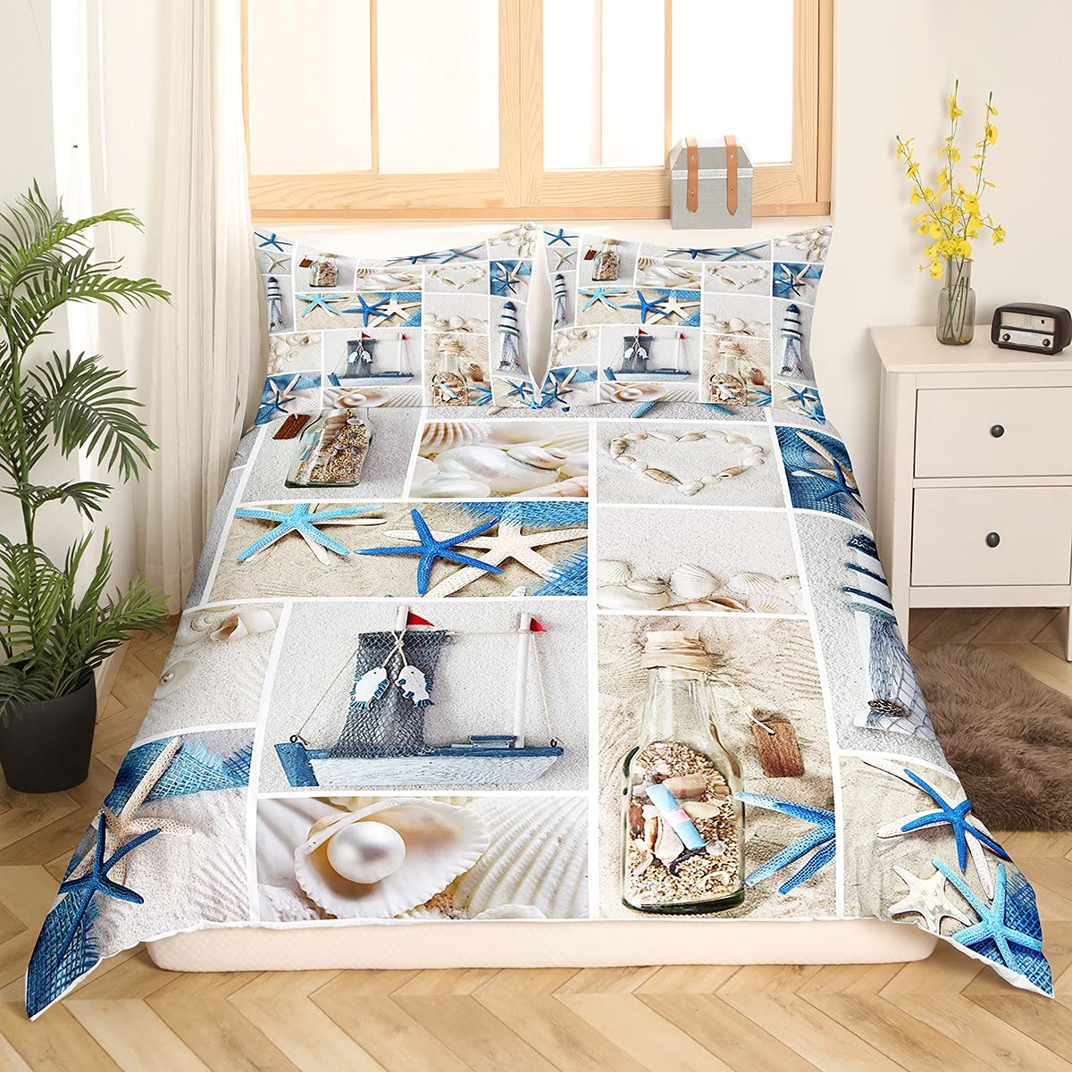 ビーチ掛け布団カバー、海岸布団カバークイーン、ティーンガール - Summer Quilt のレビューと価格
