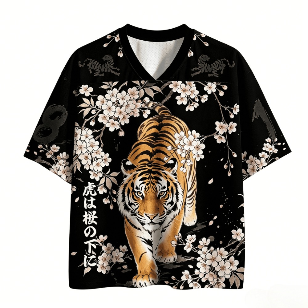 3Dプリント 日本の浮世絵 虎 桜 スポーツ ブリーサ クイ - Japanese Summer Clothing Men のレビューと価格