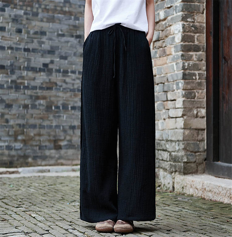 女性用ワイドレッグパンツ,レースアップパンツ,ハイウエスト, - Palazzo Pant Wide のレビューと価格