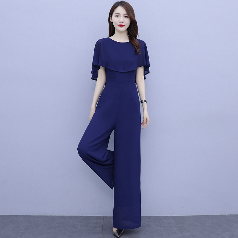 女性の夏のドレープロンパースワイドレッグパンツ長ズボンパラッ - Palazzo Pant Wide のレビューと価格