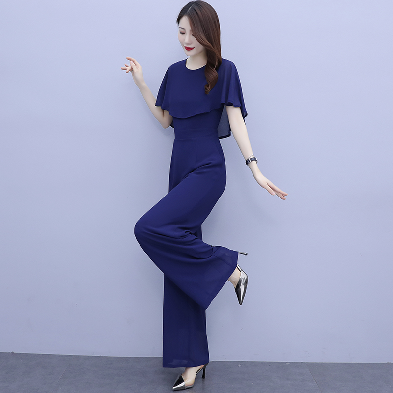 女性の夏のドレープロンパースワイドレッグパンツ長ズボンパラッ - Palazzo Pant Wide のレビューと価格