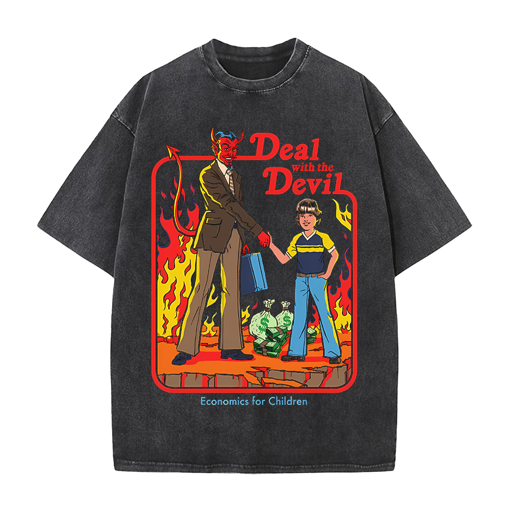 ディールウィッチザデビルプリント Tシャツダークコミックヴィ - Summer Clothing Deals のレビューと価格