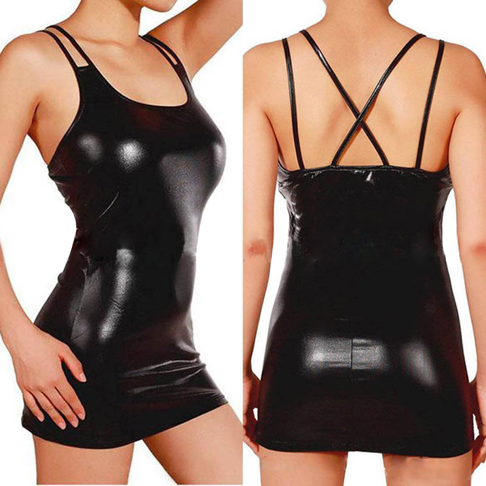 女性用メタリックレザーミニドレス,タイト,セクシー,エロティ - Womens Summer Clothing Uk のレビューと価格