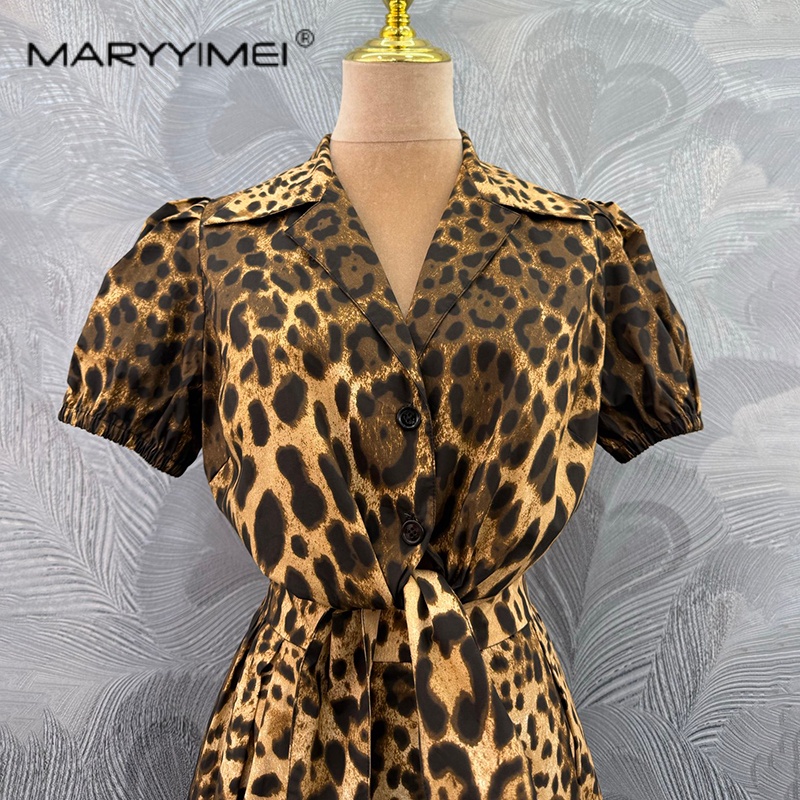 MARYYIMEI ファッションヒョウ柄婦人服ラペルレースア - Summer Edit Clothing のレビューと価格