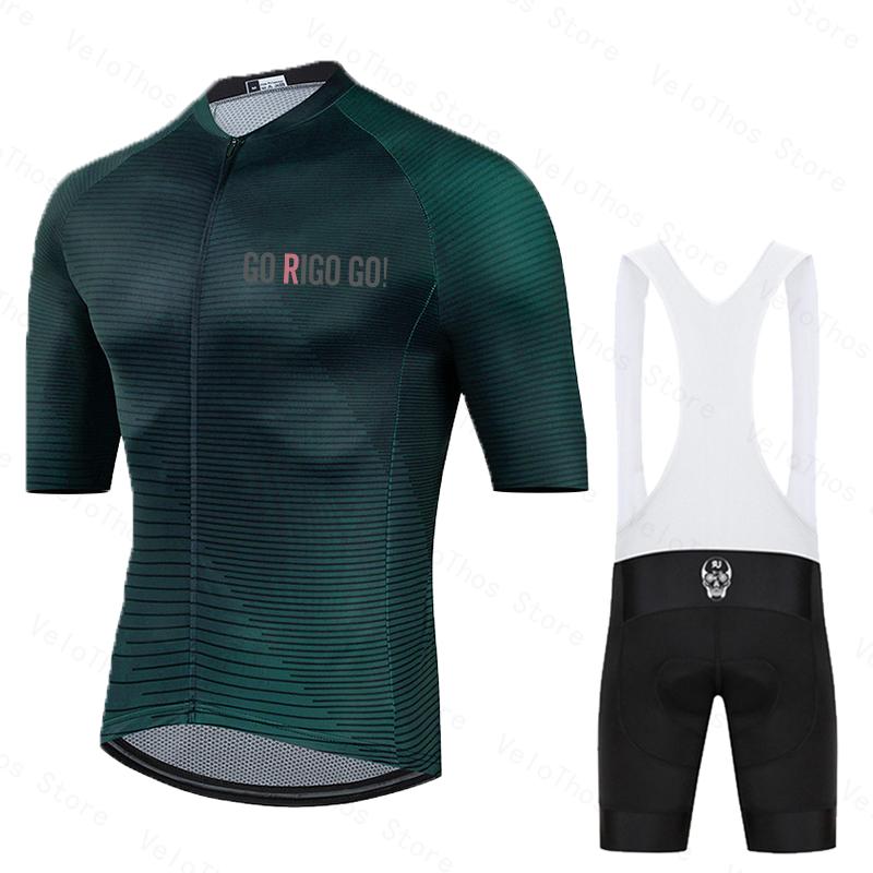 ゴーリゴーゴーサイクリングセット半袖ジャージとビブショーツプ - Summer Clothing Men Sale のレビューと価格