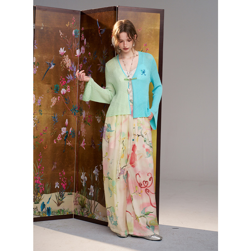 ELFSACK 水彩花柄ワイドレッグパンツ、ボヘミアンスタイ - Palazzo Pant Wide のレビューと価格