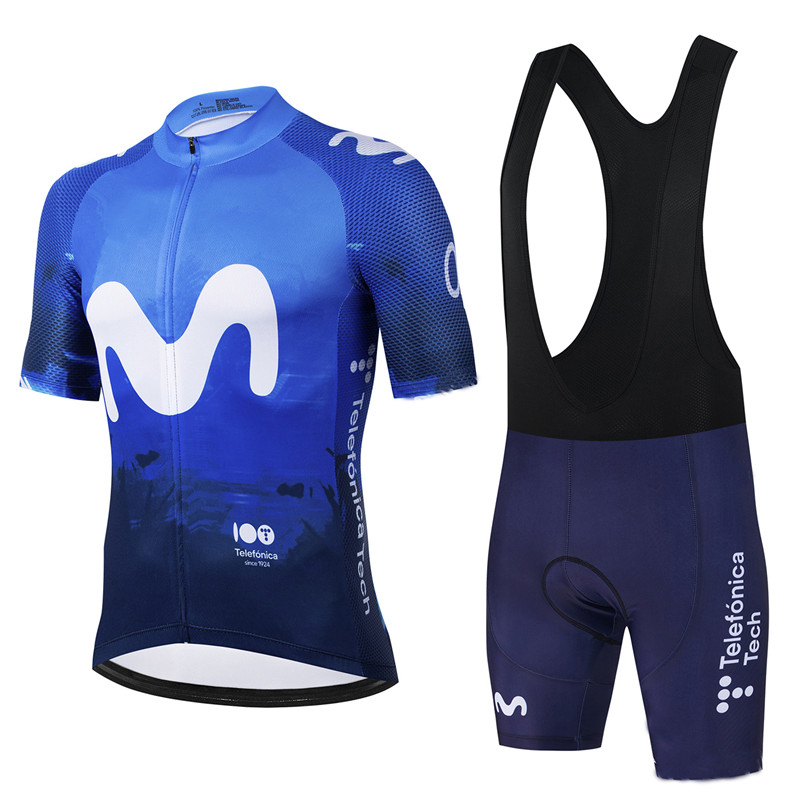 Movistar プロチーム夏サイクリングジャージスーツメン - Summer Clothing Men Sale のレビューと価格