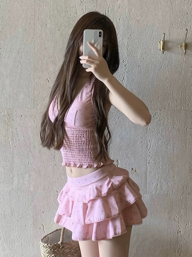 夏の女性の服痩身タンキニ水着女性控えめなスカート付きビキニセ - Yours Summer Clothing のレビューと価格