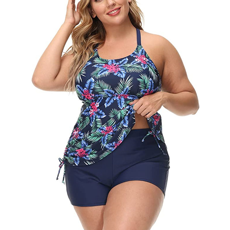 タンキニ女性用ツーピース水着、おなかコントロール、ハイウエス - Yours Summer Clothing のレビューと価格