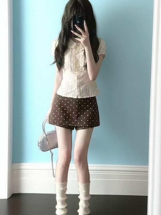 2026年夏アンチエイジング韓国カレッジスタイル水玉模様半袖 - Summer Clothing Haul のレビューと価格