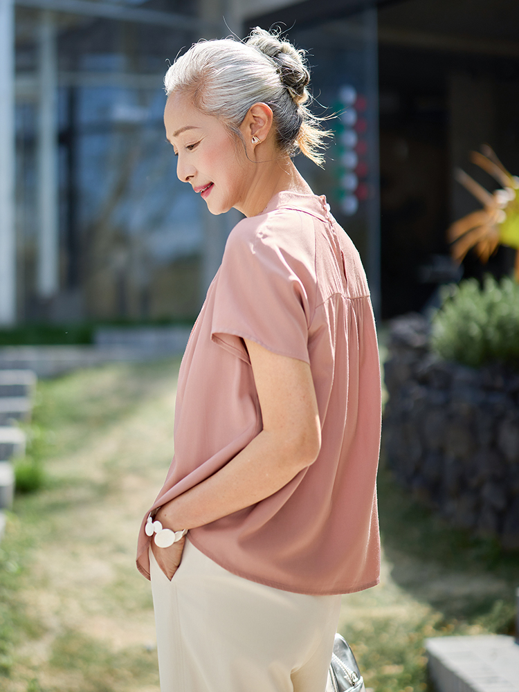 Muzhi ファッショナブルな半袖薄手 T シャツ中年母親向 - Summer Clothing Women Over 50 のレビューと価格