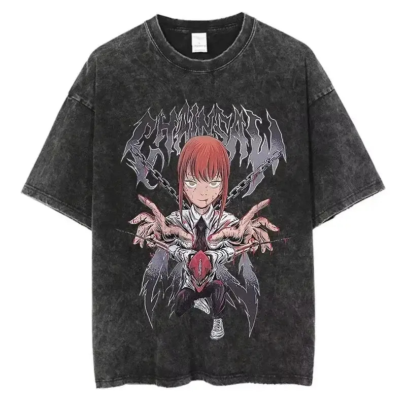 チェーンソーマン デンジ ホワイトメタルグラフィック Tシャ - Summer Edit Clothing のレビューと価格