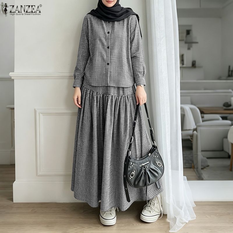 ザンゼア ムスリム ツーピースセット ヒジャブ衣装 2026 - Summer Clothing For Older Women のレビューと価格