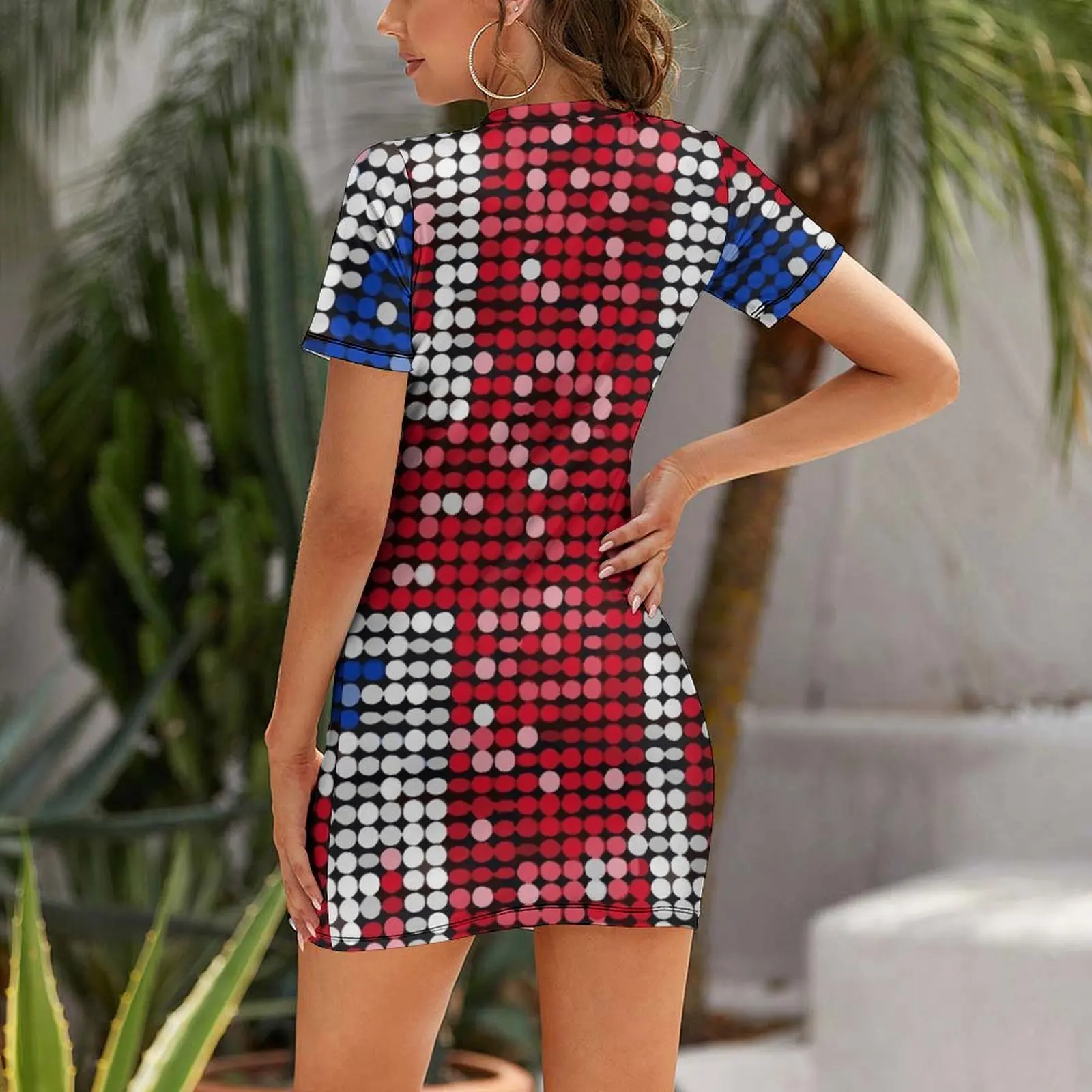 ユニオンジャック旗英国スパンコール半袖ドレスドレス女性のため - Womens Summer Clothing Uk のレビューと価格