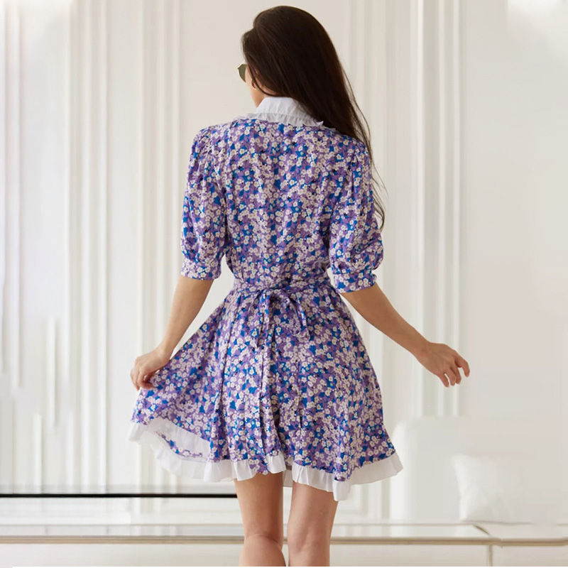 TARUXY ファッション花柄半袖ドレス女性の夏の新しいラペ - Summer Clothing H&M のレビューと価格